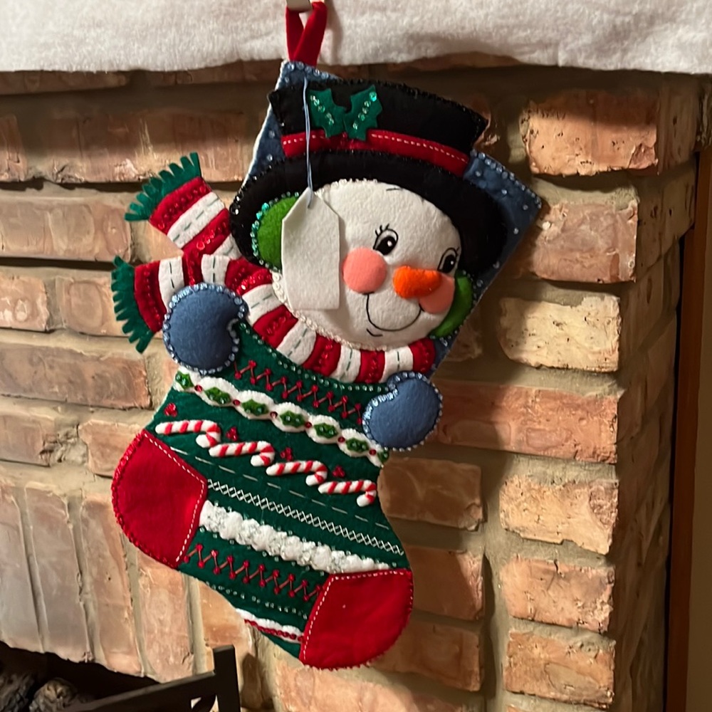 Frosty the Snowman holiday stocking